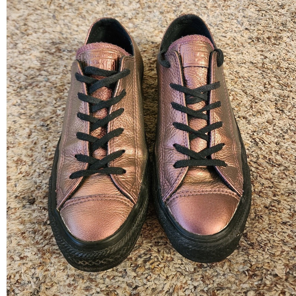 Converse Chuck Taylor Iridescent Leather Metallic Low Top Women's Size 7